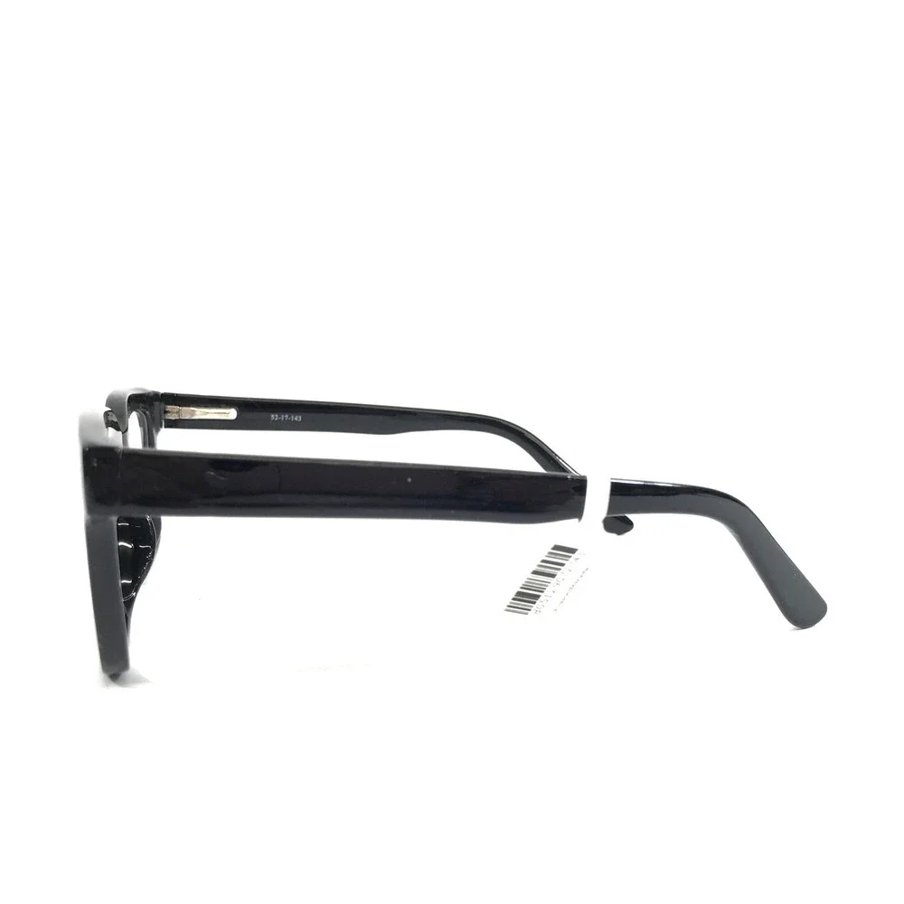Parade Eyeglasses Frames 1814 BLACK Polished Square Full Rim 52-17-143